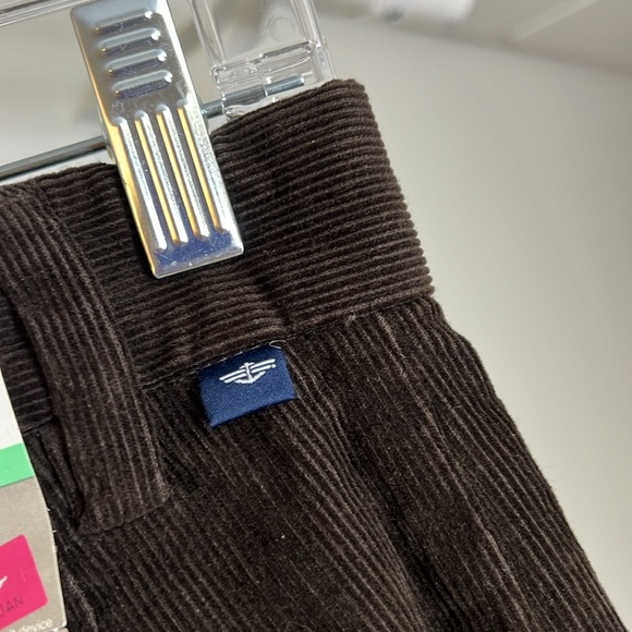 NWT Dockers Flat Front Classic Fit Brown Corduroy Pants- 34x34 - Picture 7 of 8